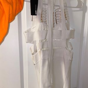 White and gold dress